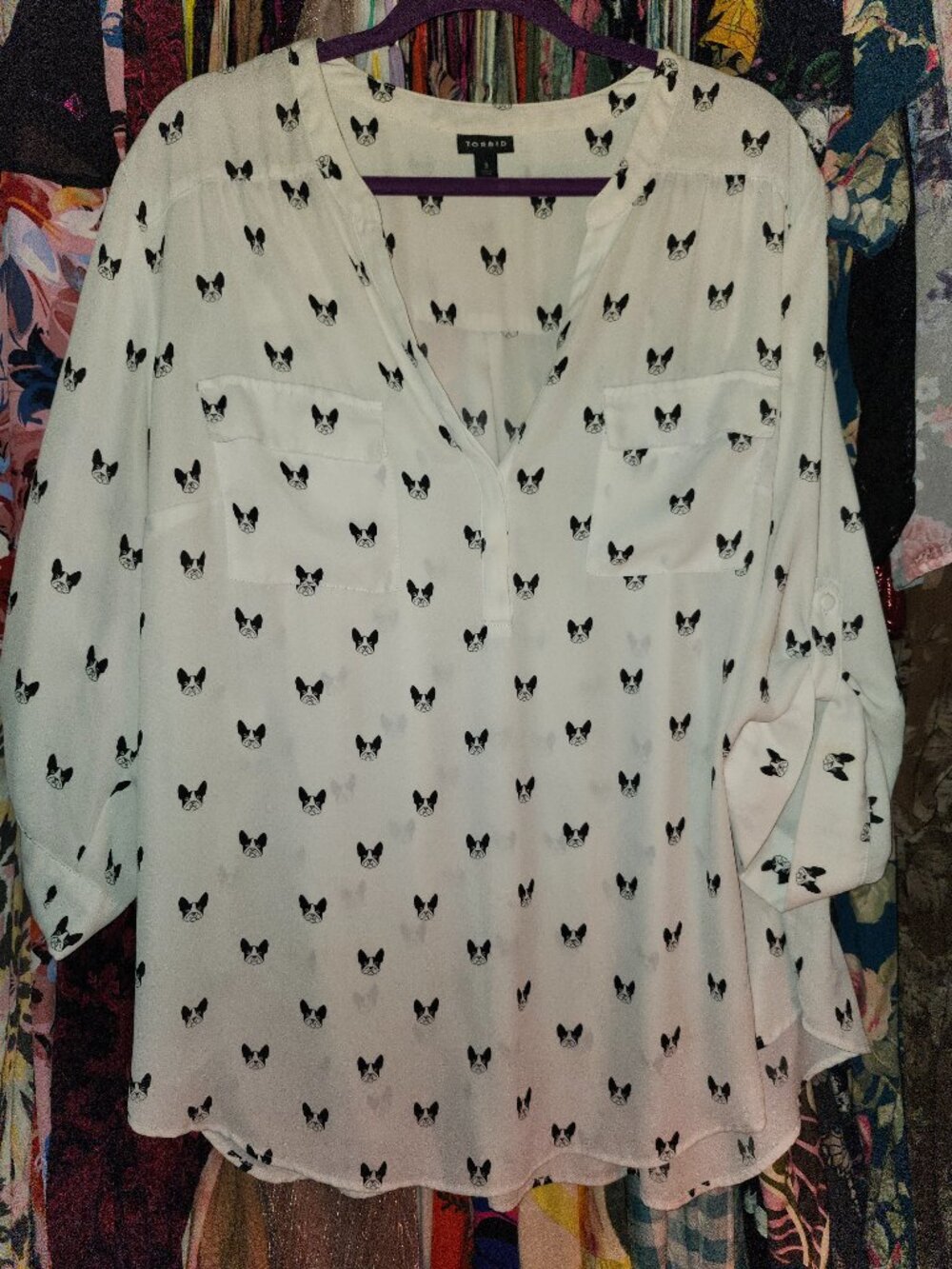 TORRID Boston Terrier Blouse